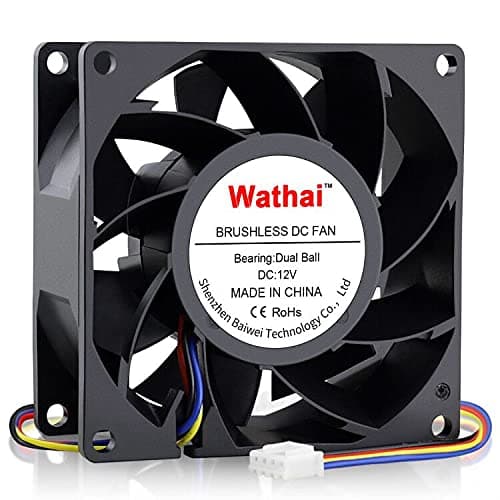 DC Cooling Fan 12V 80mm Cooling Fan 80mm x 38mm 8038 High Speed Dual Ball Bearing PWM Case Fan