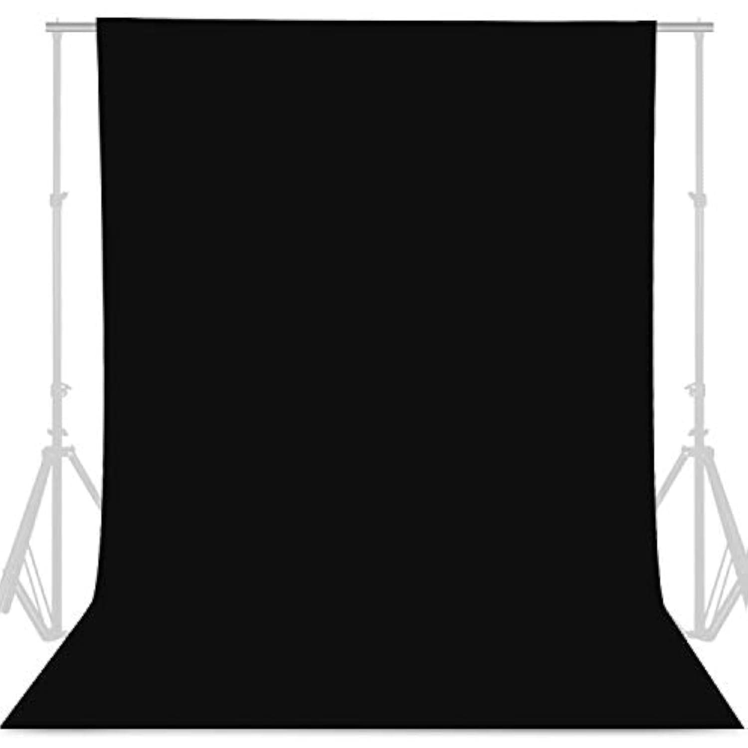 8FTX10FT Black Backdrop Background for Photography Photo Booth Backdrop for Photoshoot Background Screen Video Recording Parties Curtain