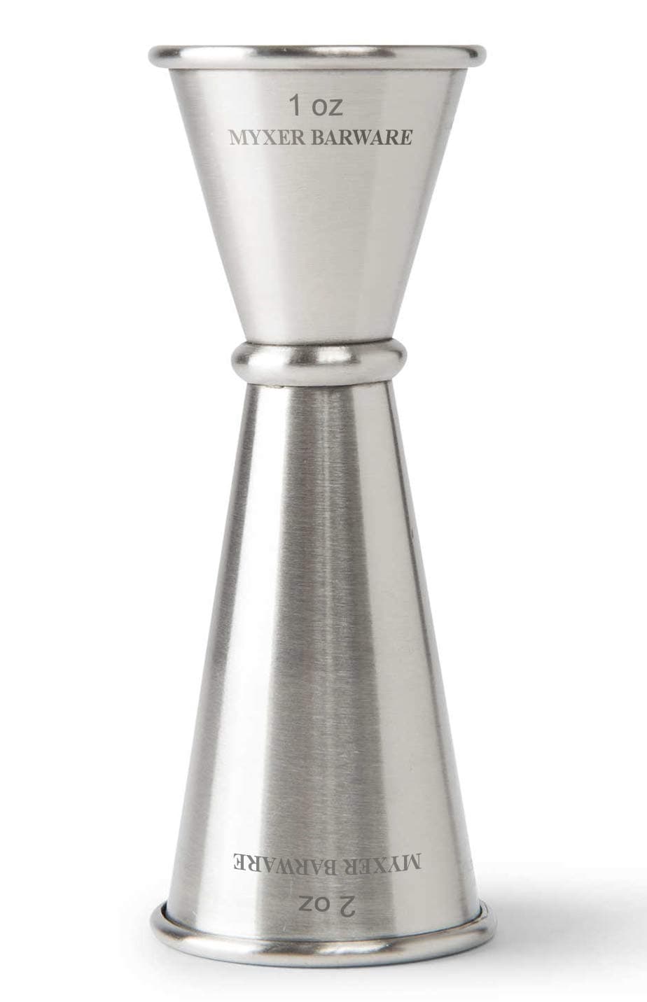 MYXER Double Cocktail Jigger, 1 & 2 Oz - Accurate Measure for Cocktail Recipes - Stainless Steel