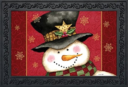 Briarwood Lane Holly Jolly Snowman Christmas Doormat Holiday Indoor Outdoor 18" x 30"