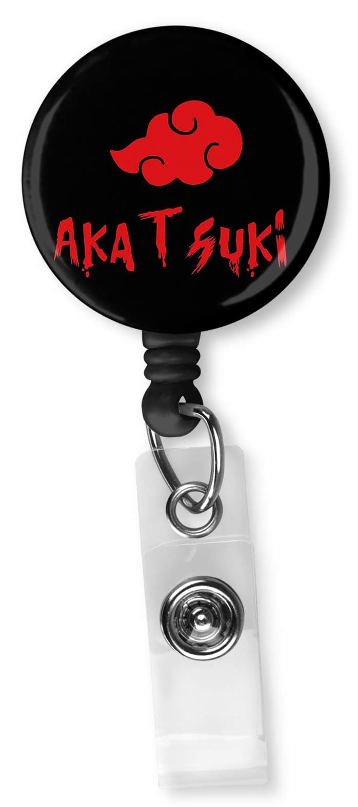 Naruto Akatsuki Cloud Retractable ID Card Badge Reel with Alligator Clip Name Nurse Decorative Badge Holder Clip on Card Holders
