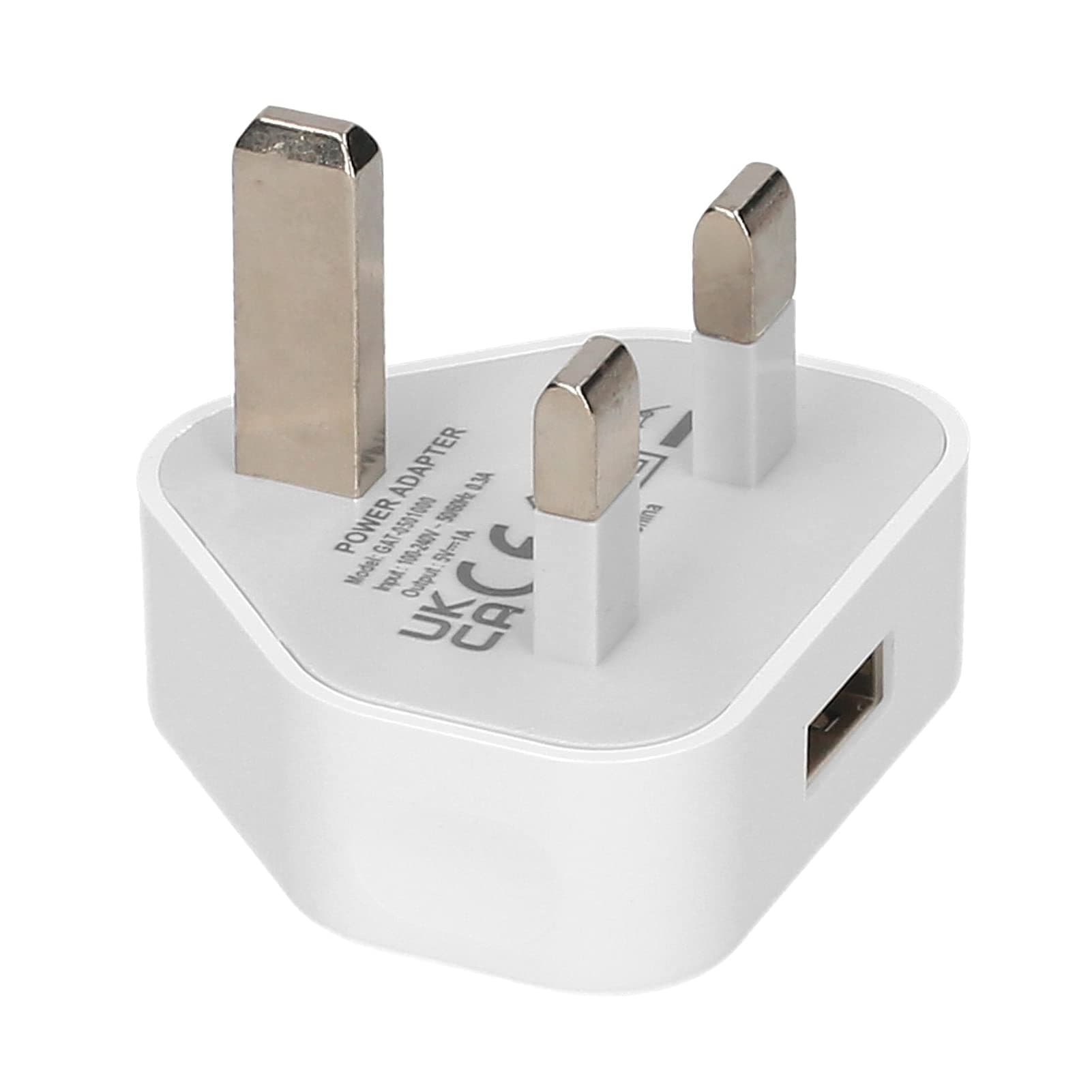 Tidrop 5V 1A USB 100-240V Input DC Charging Multifunction Power Adapter for Electronic Devices (UK Plug, White)