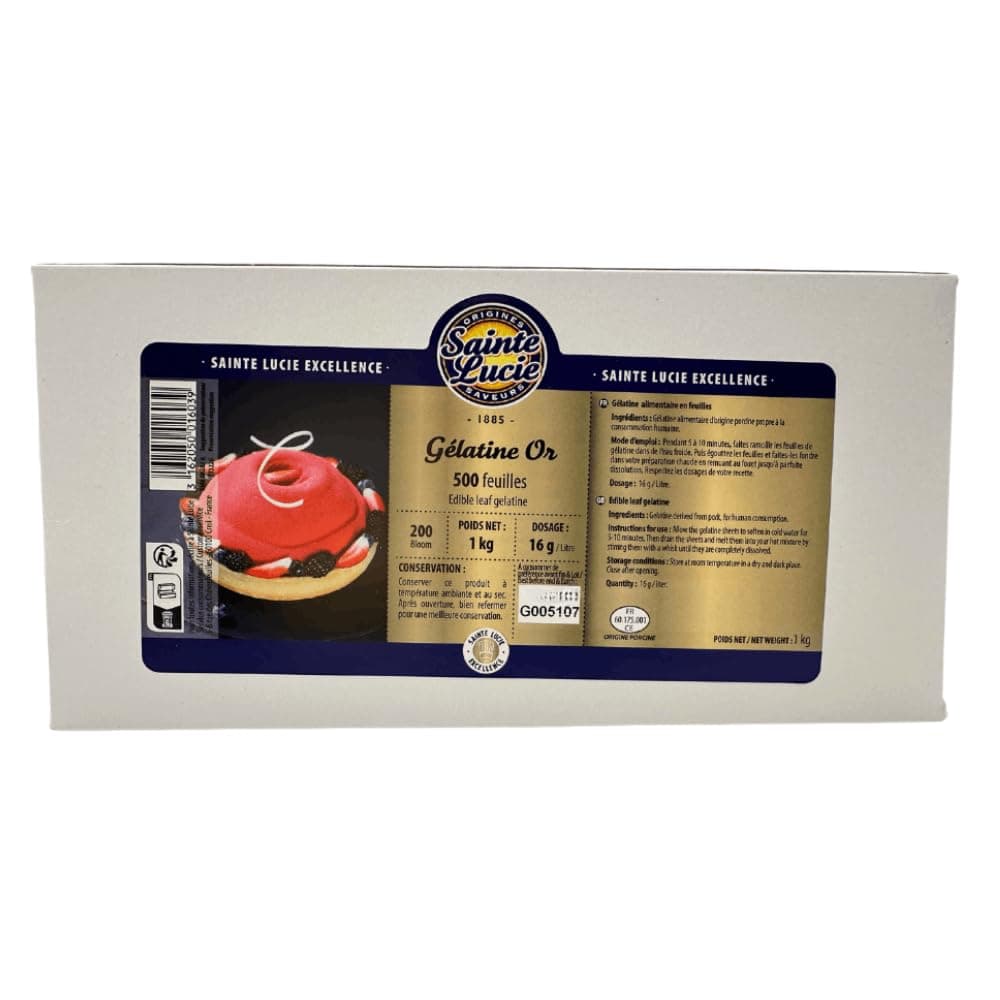 Gold Gelatine 200 Bloom 1kg (500 sheets)