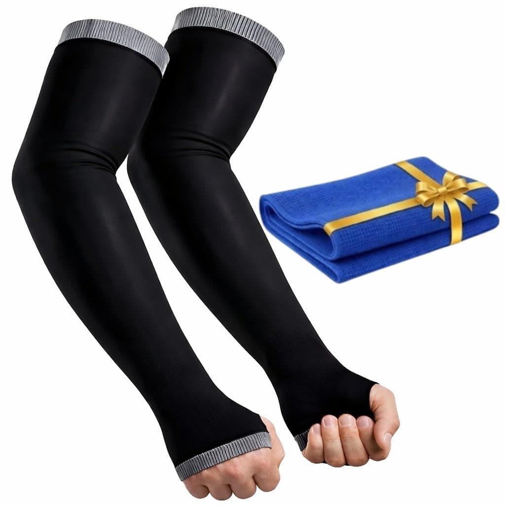 UV Protection Arm Sleeves for Men & Women UPF 50+ with Microfiber | Cooling Arm Sleeves for Bike Riding, Cycling & Sports | Sun Protection Arm Covers for Bikers | Summer Bike Accessories