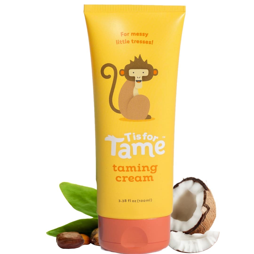 T is for Tame | Hair Taming Matte Cream | Made for Babies, Toddlers, Kids | 100% Natural Ingredients, Organic Coconut Oil & Jojoba | Light Hold | Not Stiff, Sticky, or Greasy