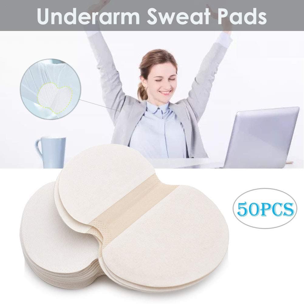 Underarm Sweat Pads for Women & Men, Block Armpit Odor & Sweat, High Strength Antiperspirant pads, Disposable Perspiration Absorbing Pads (50PCS)