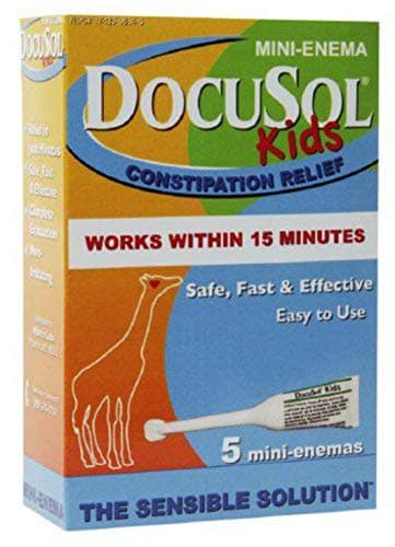 DocuSol Kids Constipation Relief, Mini Enema 5 ea (Pack of 6)