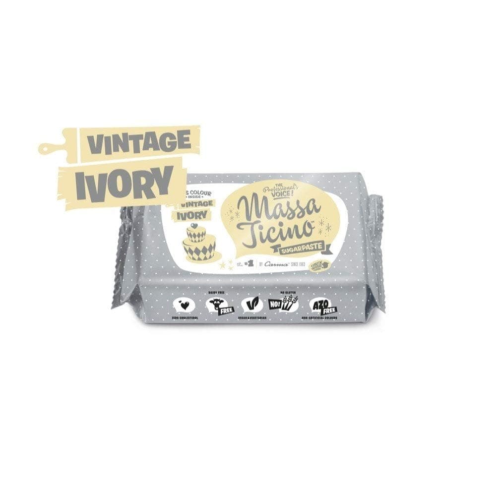 Vintage Ivory Icing Fondant Sugarpaste - 1KG By Massa Ticino
