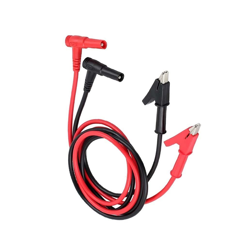 Jwqidi 2 Pcs 15A1000V Heavy Duty Multimeter Test Leads Banana Plug to Alligator Clip Test Cable 0.8M/4mm