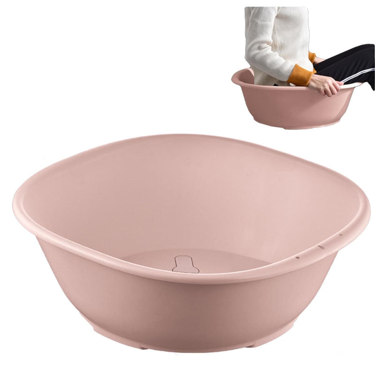 Hemorrhoid Sitz Bath, Sitz Bathtub, Sit Bath Kit for Men, Large Seating Area, Deeper Bowls (Pink)