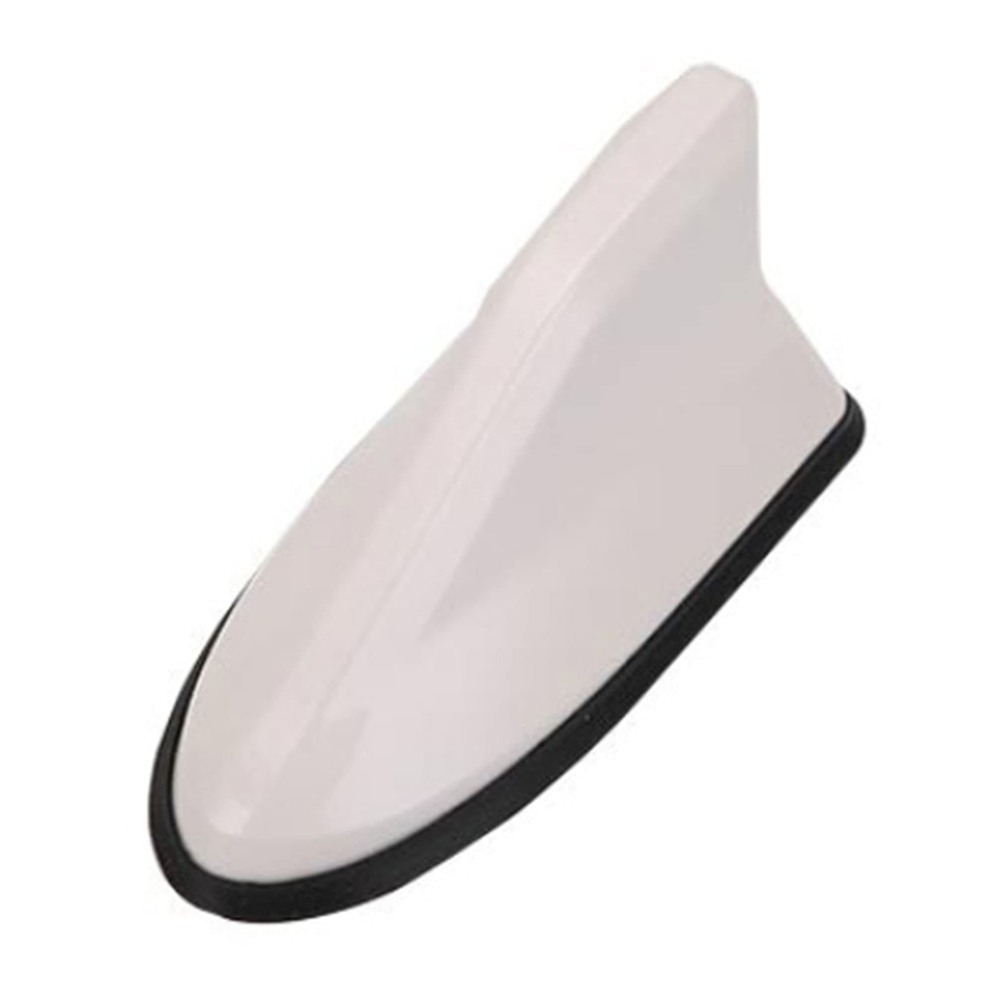 GOZAR Universal ABS Plastic Roof Style Shark Fin Antenna Radio Signal Aerials Compatible with Most Cars - Pearl White