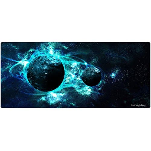 Large Mouse Pad, Big Gaming Mouse Pad with Stitched Edges, Waterproof and Non-Slip Desk Mat, XXL Extended Keyboard Pad for Home Office Accessories (35.4×15.75×0.1 inch, Landscape Painting)