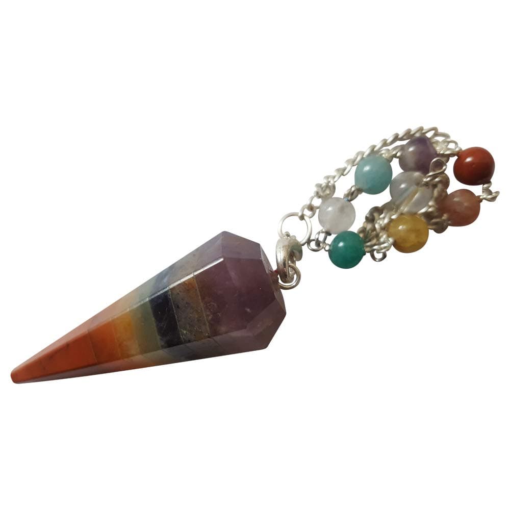 7 Chakra Pendulum with beads