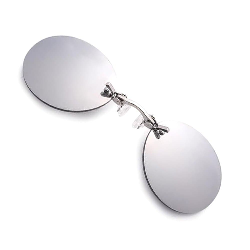 3 Colors Retro Round Clip On Nose Sunglasses Matrix Morpheus Movie rimless