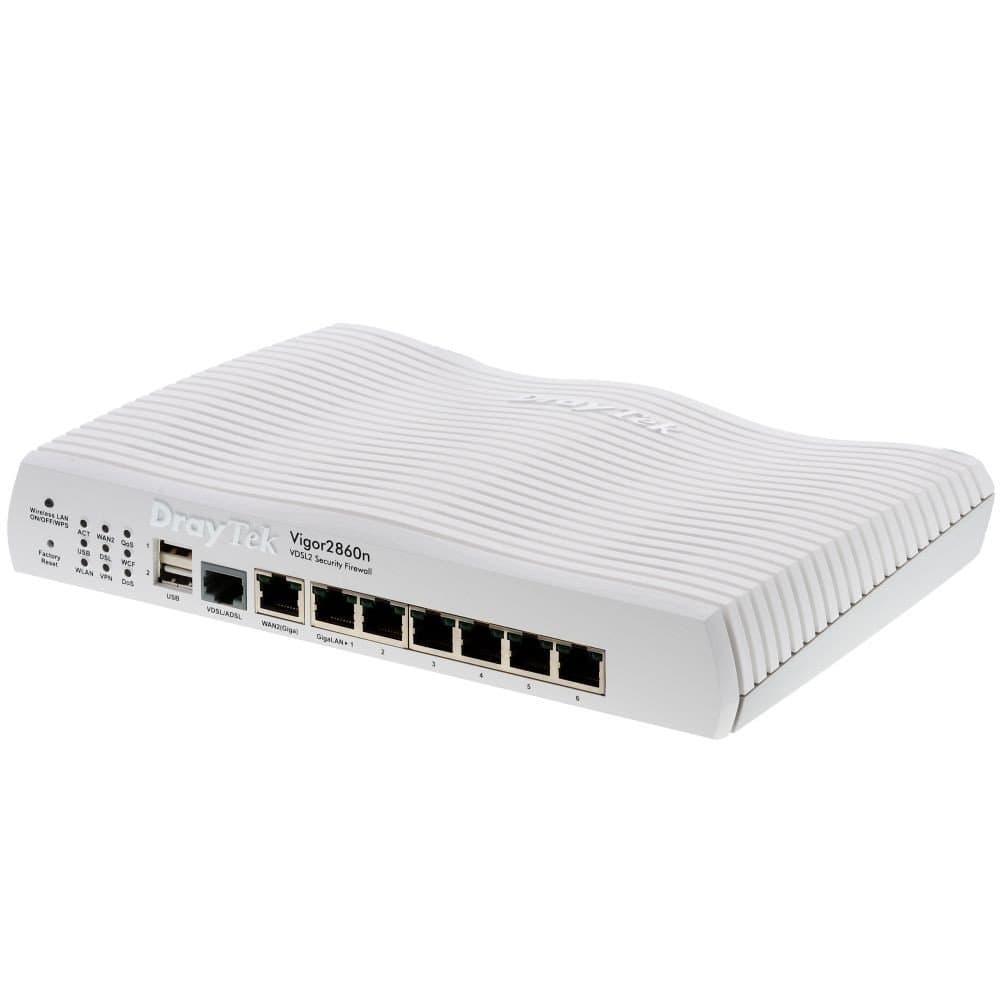 DrayTek Vigor 2860 Router (6-Port, Gigabit Ethernet, 200 Mb/s)