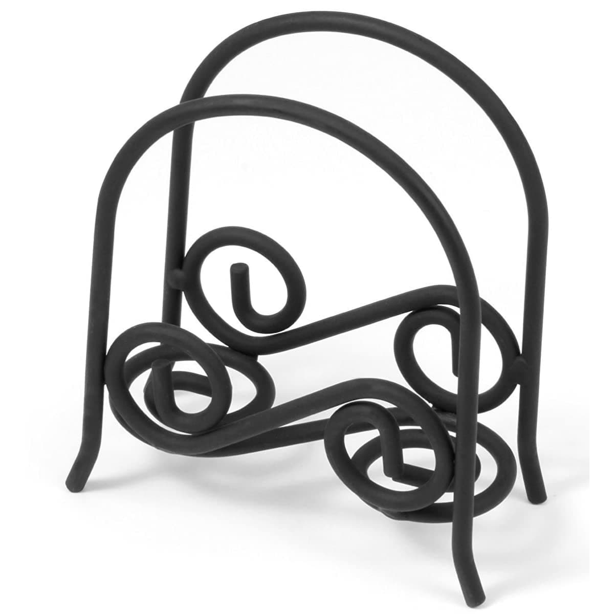 Spectrum Diversified Scroll Arched Dispenser, Vertical Kitchen Tables & Countertops, Dining Table & Kitchen Décor, Stylish Upright Napkin Holder, Black