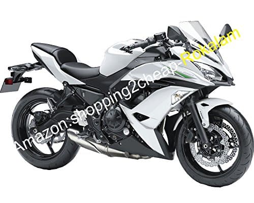 For Kawasaki Ninja 650R ER 6F 2017 2018 2019 ER-6F ER6F 650 17 18 19 White Black Aftermarket Motorcycle Fairing (Injection molding)