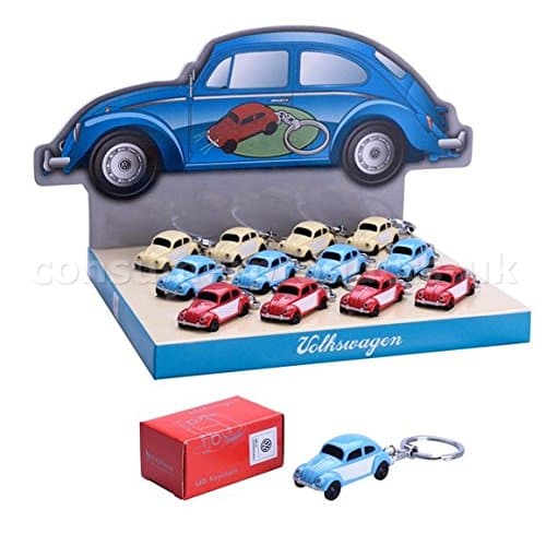 NOVELTY FUN GIFT VW BEETLE LED TORCH KEYRING VOLKSWAGEN KEY CHAIN LIGHT NOVELTY VOLKSWAGON KEY RING FOB KEYCHAIN by consumerproducts-uk