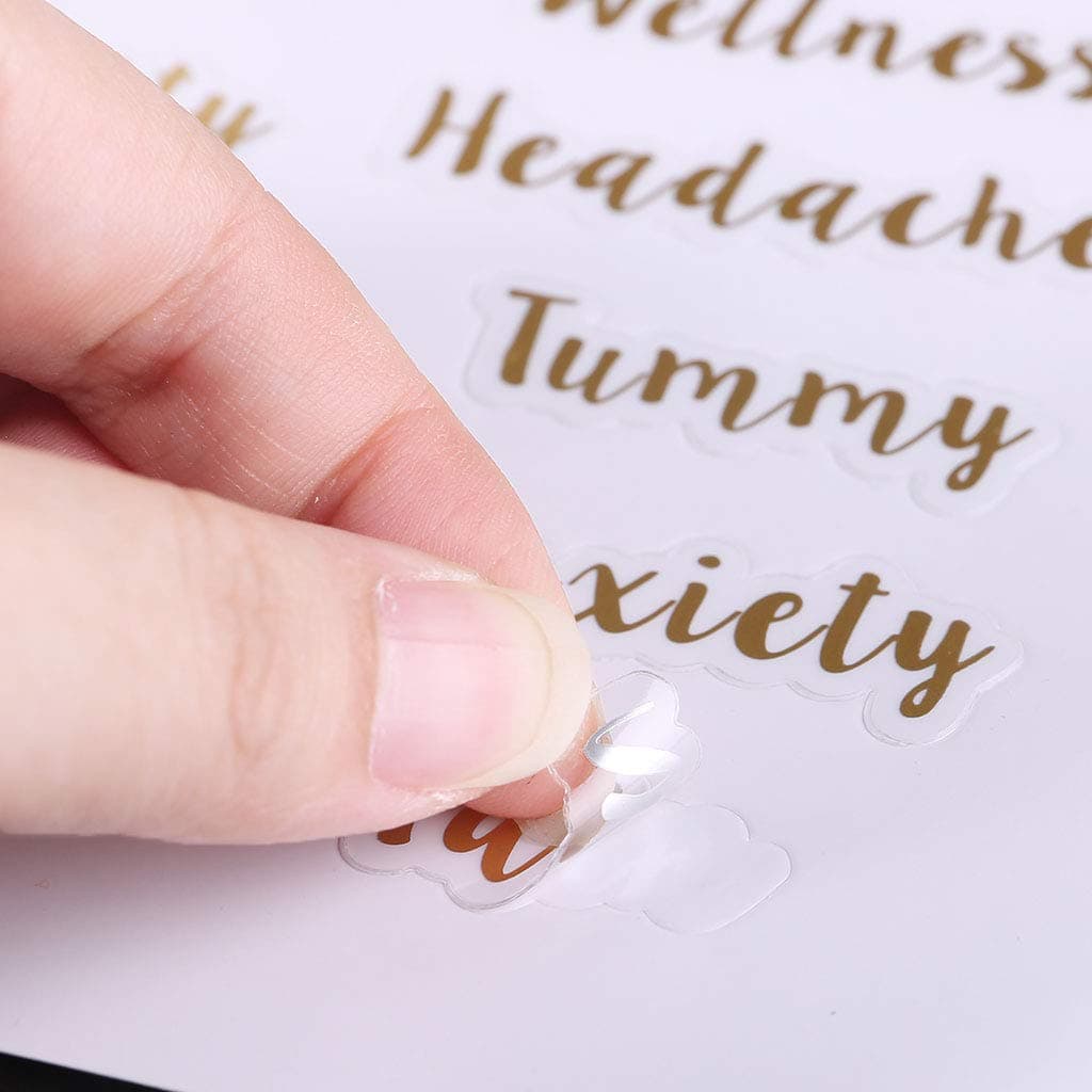 Fewxdsad Essential Oil Bottles Labels Body Stickers Coding Tags for All Perfume Bottles Home Kitchen Decor