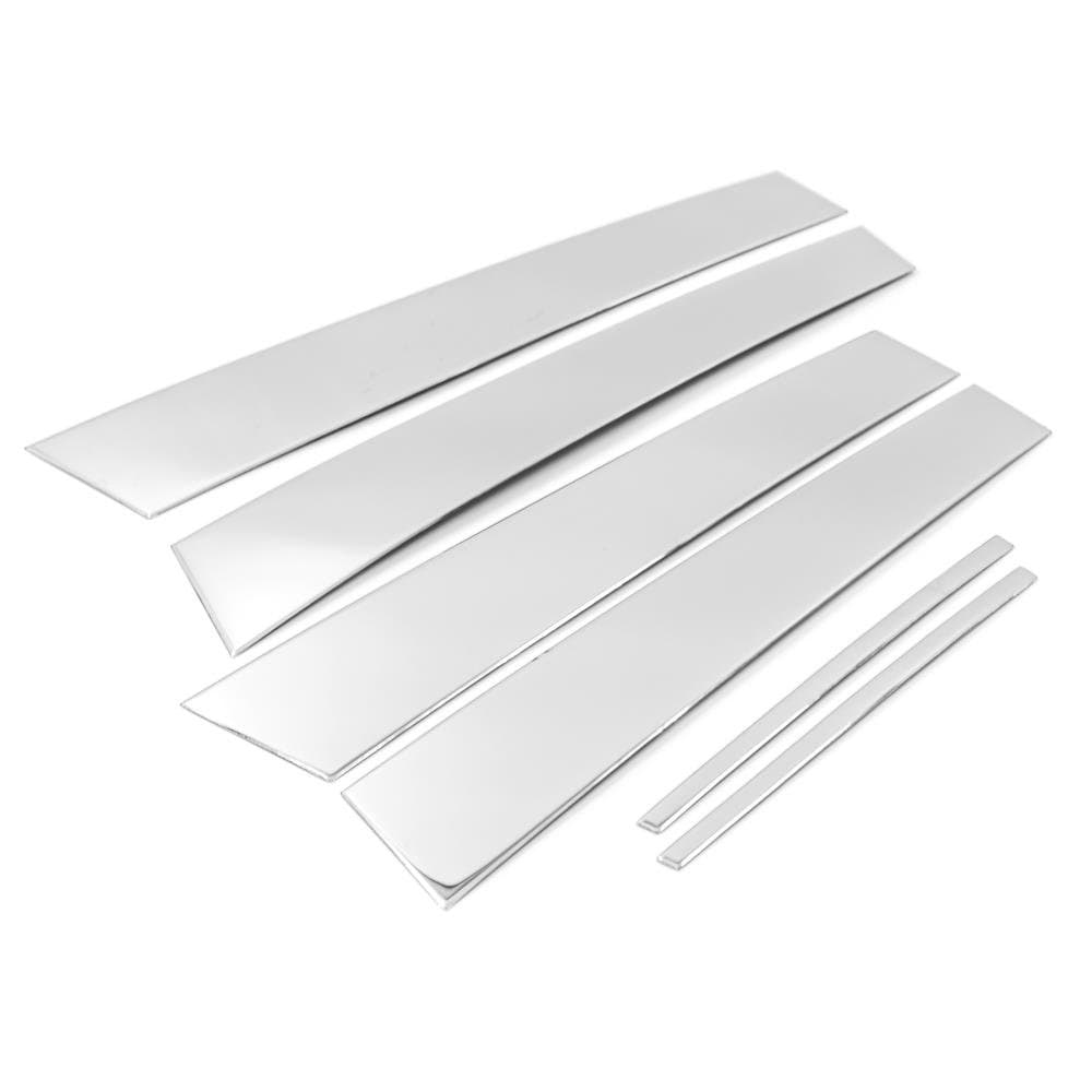 eRushAutoparts Ultra Chrome Stainless Steel Pillar Posts Accent Overlays for 2011-2015 Dodge Charger 6pcs