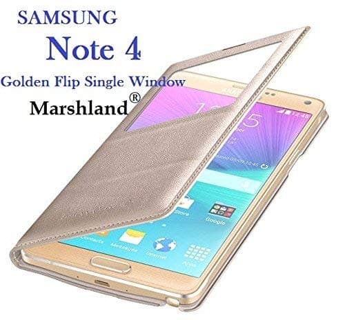 MARSHLAND Samsung Galaxy Note 4 FLIP Cover (Black)