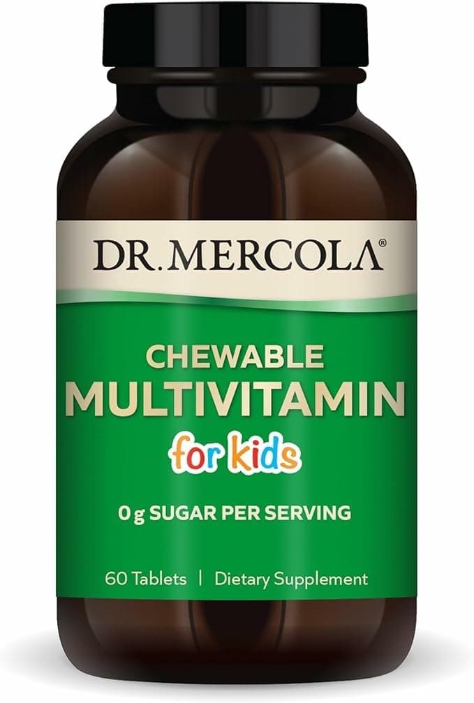 Chewable Multivitamin for Kids - 28 Vitamins & Minerals - 0g Sugar - Non-GMO, Gluten-Free & Soy-Free - Natural Orange Flavor - 60 Tablets
