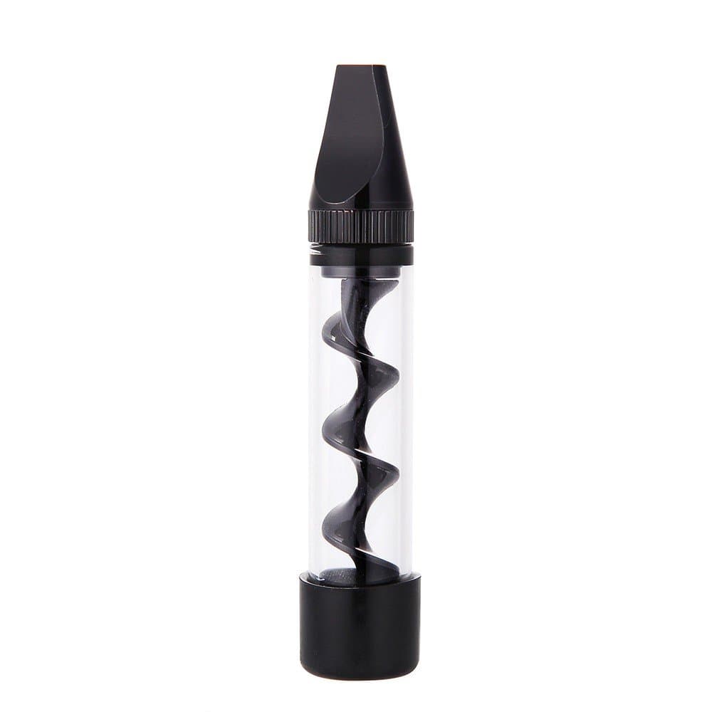 Other Appliance New Pipe Mini Glass Twisty Blunt Atomized Dry Burner Mechanical Adapter Twisty Glass Blunt Rolling Machine Set Gift,Nothing can help us Endure Dark (Color : Black)
