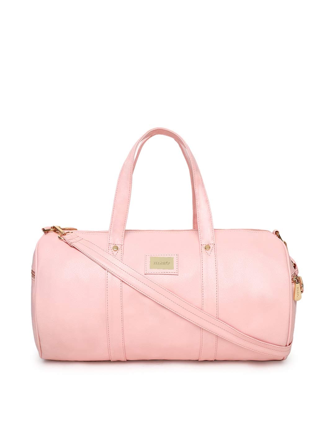 KLEIOPU Leather Spacious Unisex Duffle Bag (Pink) with Handle & Zip Closure | Water Resistant Durable Travel & Gym Bag | Medium Size Bag Suitable to carry Essentials