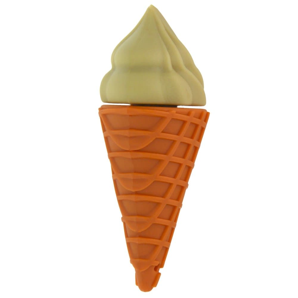 Uflatek Thumb Drive 64 GB Ice Cream Design Memory Stick 3.0 Novelty USB Stick Beige Flash Drive Portable Pen Drive for Promotional Birthday Christmas Wedding Gifts