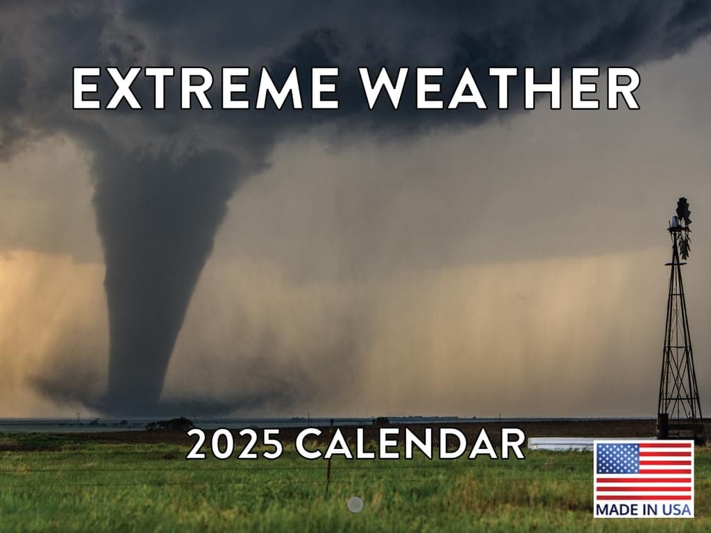 Extreme Weather Calendar 2025 Tornado Storms Monthly Wall Calender 12 Month | American Made In The USA