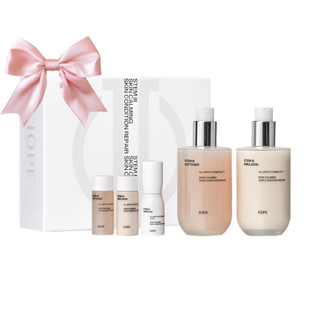 STEM III Skin Care Gift Set - Korean Timeless Skincare Routine Set, Intense Anti-aging Face Toner, Lotion, Ampoule with Hyaluronic Acid, Facial Care Kit for Hydration & Skin Barrier Strength