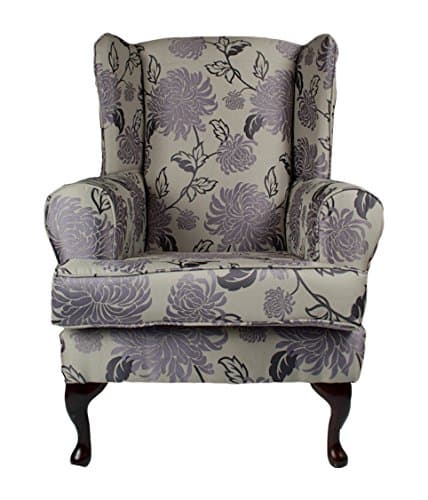 Cavendish Furniture Luxury Orthopedic High Chair in Floral Dusk Fabric 21" Seat Height, Charcoal, 68x71x118 cm