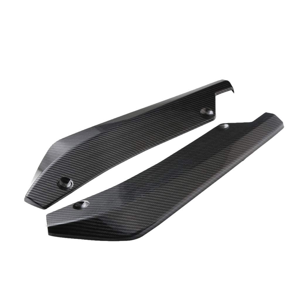 2x Carbon Fiber Car Body Part Rear Bumper Spoilers Lip Kit Splitter