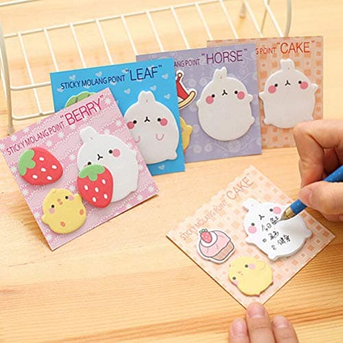 Flake Sticker - Notes Memo Pad Flake Sticker Offce School Student Stationery Kawaii Cute Planner Korean Rabbit - Africa Memo Album Rabbit Tape Student Scrapbook Notepad Cute Sticky Flake Creati