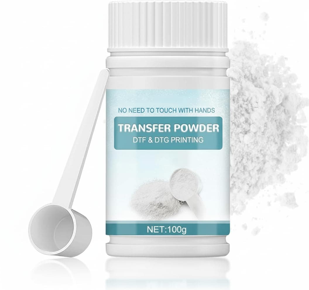 SYOSI DTF Powder White Digital Transfer Hot Melt Adhesive, DTG Pretreat Powder DTF DTG Printer, DTF Hot Melt Adhesive Powder for All DTF Printers on All Fabric Include T Shirt Jeans Cotton Textile