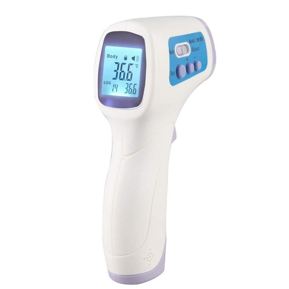 Rycom JXB191 Digital Fever Thermometer Measurement Gun Forehead Infrared Non-Contact IR Clinical for Newborn Baby Kid Child Adult Body Temperature Object Surface Temperature LCD Backlight