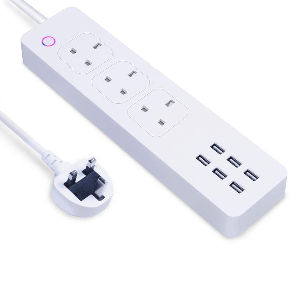WiFi Smart Power Strip, Panamalar Wireless Multi Sockets Plug with 3 AC Outlets 6 USB Ports, Voice Control with Alexa, Google Assistant and IFTTT, Timer Setting, Remote Access via Android iOS Phone