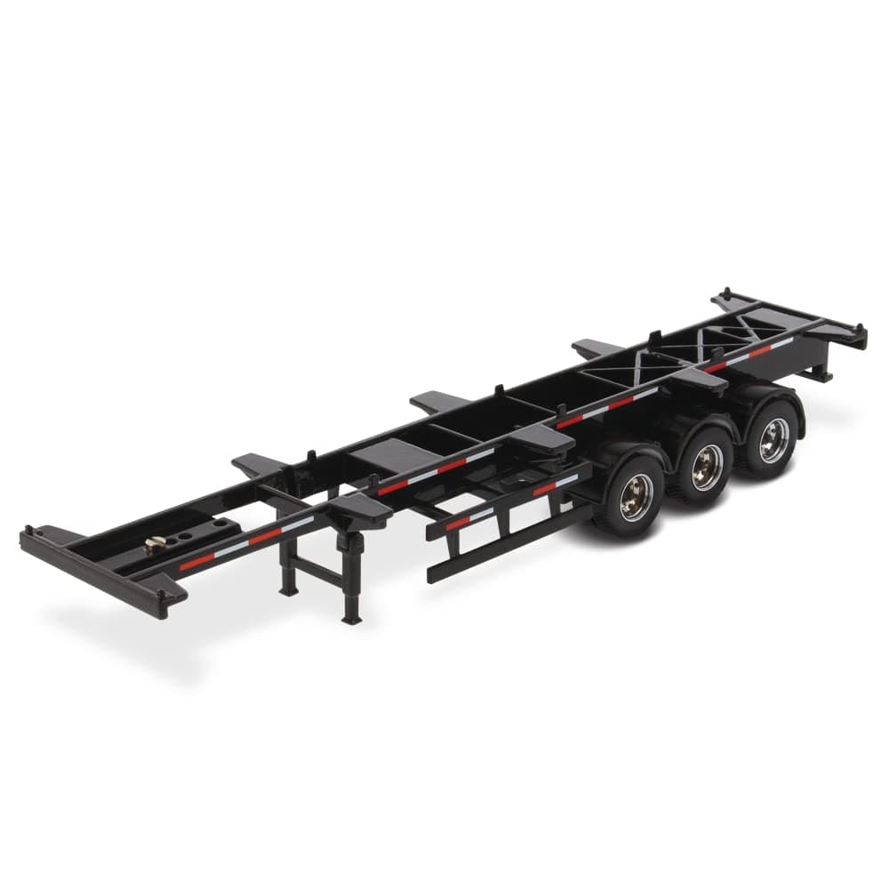 1:50 Scale 40' Skeleton Trailer - Safety Guards - Black - Transport Series | 1:50 Scale Diecast Collectible Model 91024