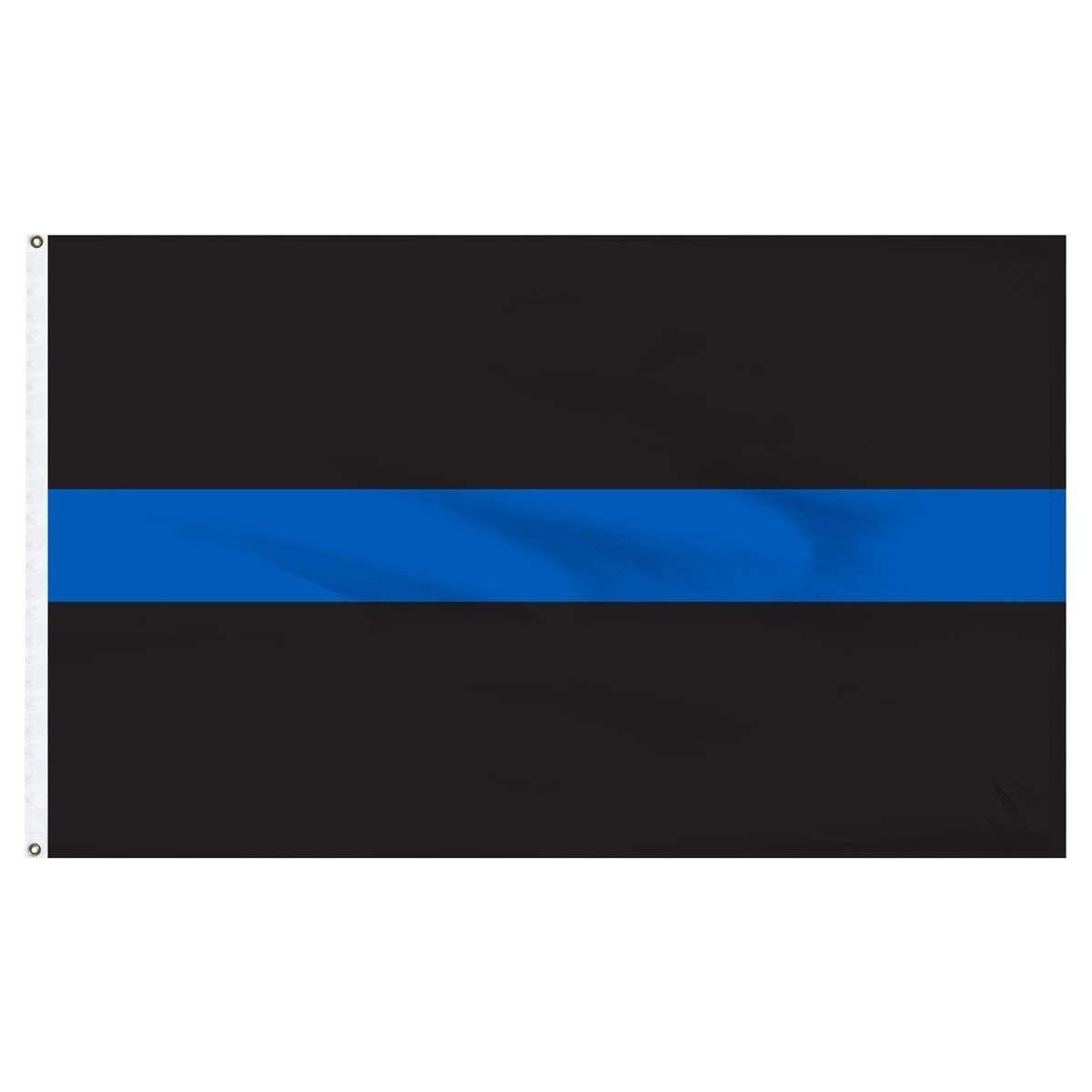 HomeSmith3'x5' Thin Blue Line Flag Police Law Enforcement Officer Leo Lives Matter Support and Honoring Flag with Grommets