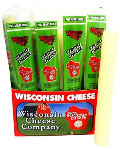Wisconsin Cheese Company - 100% Wisconsin String Cheese Sticks, 1 oz. (24 Pack) Single Serve Snack Cheese Sticks | Low Carb & Keto-Friendly | Great for Travel, Camping, Hiking, Biking & Lunch Boxes