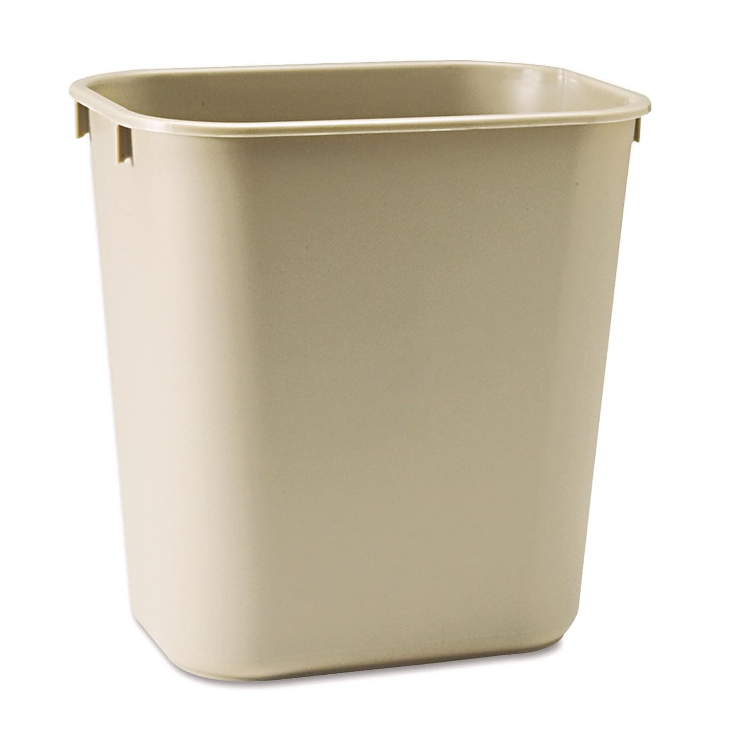 Rubbermaid Commercial Products FG295500BEIG Plastic Resin Deskside Wastebasket, 3.5 Gallon/13 Quart, Beige
