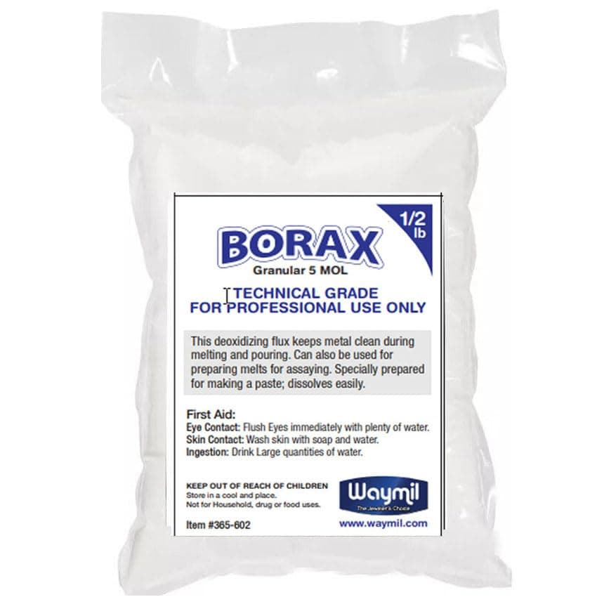 Borax Flux 1/2 Pound Melting Gold Silver Crucible Glaze Jewelry Casting (8oz)