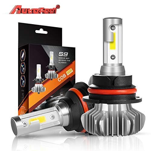 9007 LED Headlight Bulbs Autofeel 7000LM IP68 Super Bright Car Exterior White Light Built-in Driver Lamp All-in-One Conversion Bulb Kit with Cool White Lights - 1 Year Warranty