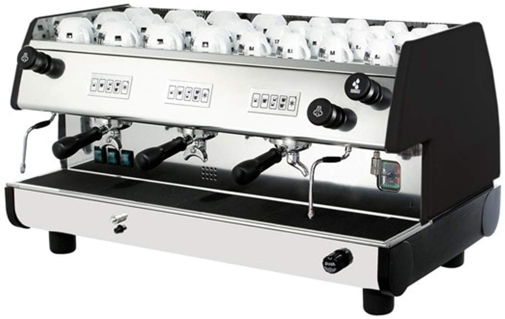 Bar-T 3V-B Commercial Volumetric Espresso/Cappuccino Machine, 3 Group, Black