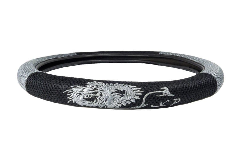 Dragon Mesh Steering Wheel Cover - Gray