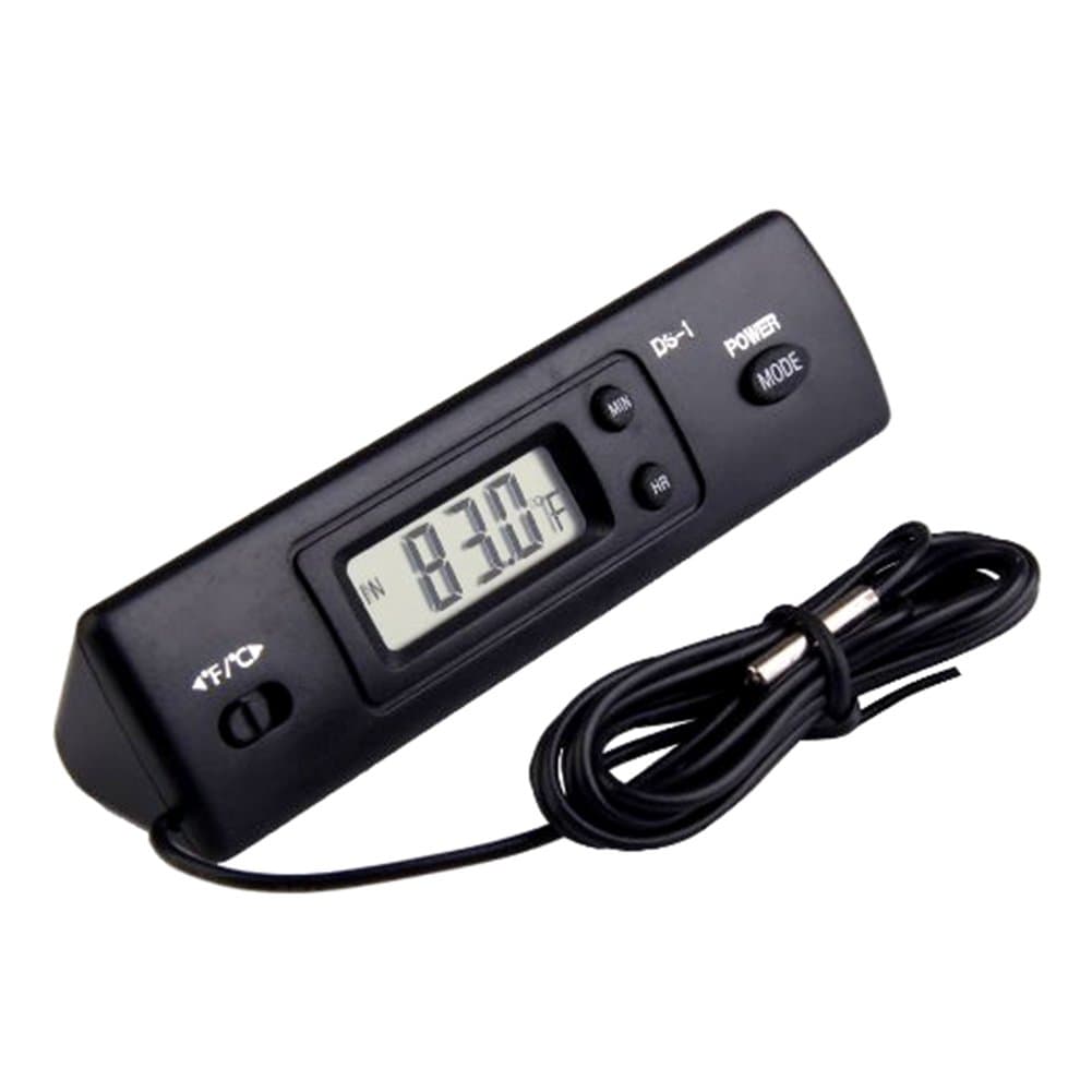 SmileyEU Waterproof Portable Car Use Digital LCD Thermometer Measuring Inside and Outside Temperature Meter C and F
