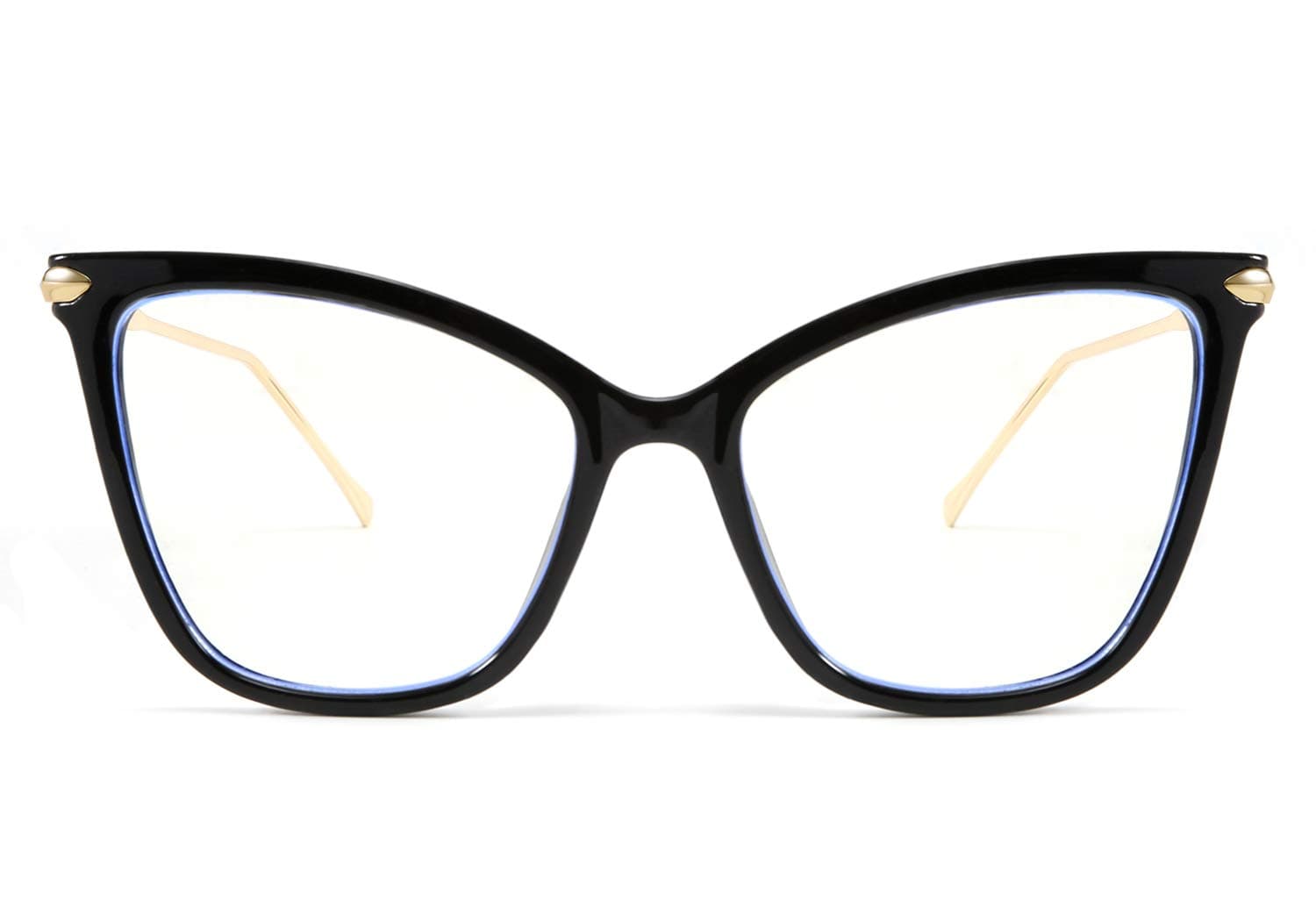 FEISEDY Oversized Cat Eye Glasses Frame Blue Light Blocking Eyewear for Women B2589