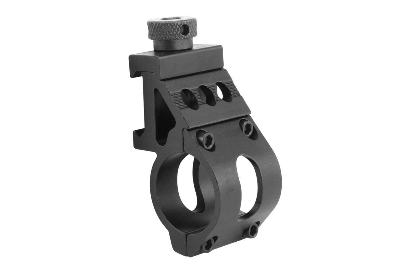 Tactical 1" Offset Picatinny Rail Mount for Flashlights