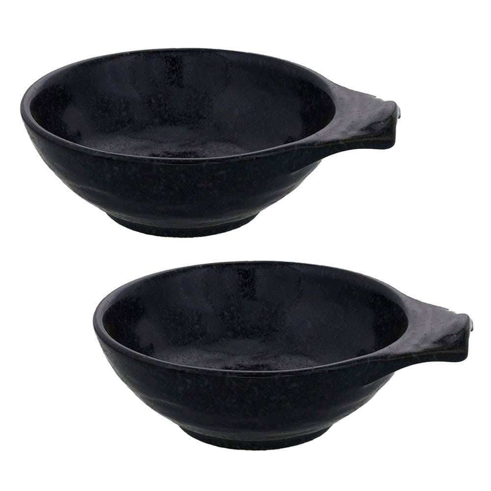 Tableware East Hot Pots Bowl Easy to Hold Tonsui Bowl Matte Black Set of 2 -Made in Japan