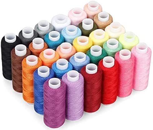 KLEAM Moolyavaan Products Polyester Threads For Hand Crafting Stitching,Quilting&Sewing Machine Embroidery (Set Of 12), Multicolor